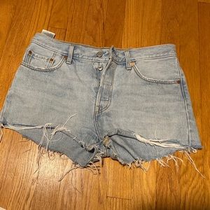 Levi’s 501 jean denim shorts high rise